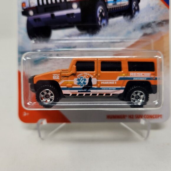 2019 Matchbox Hummer H2 SUV Concept MBX Coastal 89/100 Orange Marine Rescue (hw - Picture 2 of 8